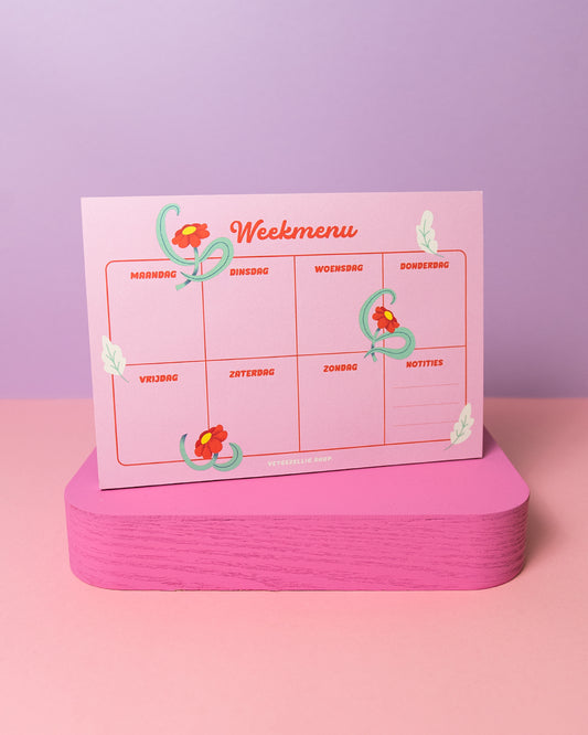 A5 ‘Weekmenu’ Notitieblok – 50 vellen
