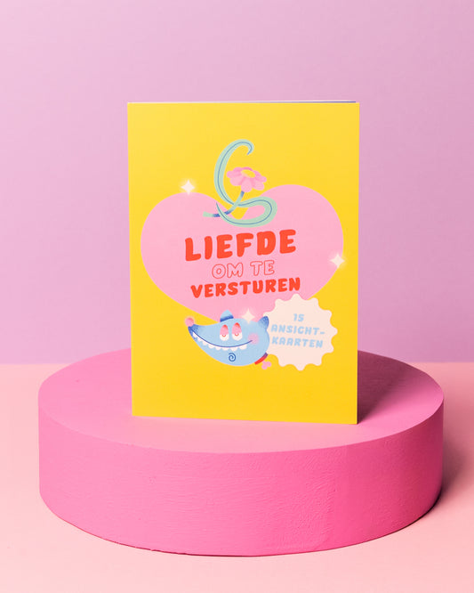 Liefde om te versturen - Ansichtkaartenboekje A6