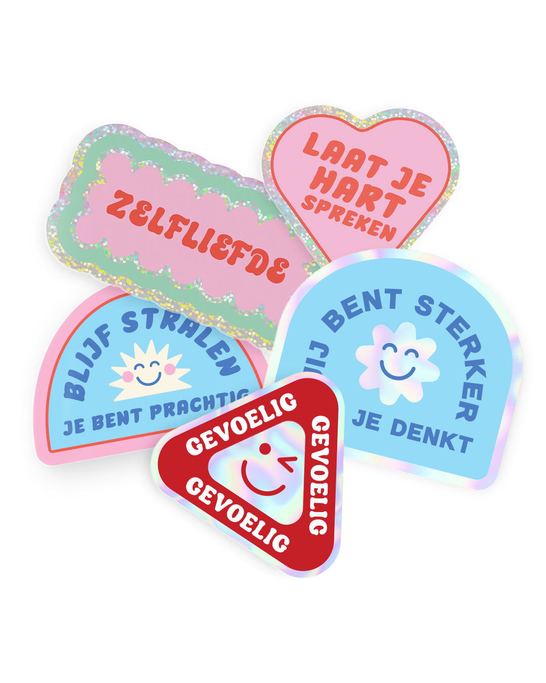 De ‘Liefdevolle’ Stickers Bundel: 5 Stickers