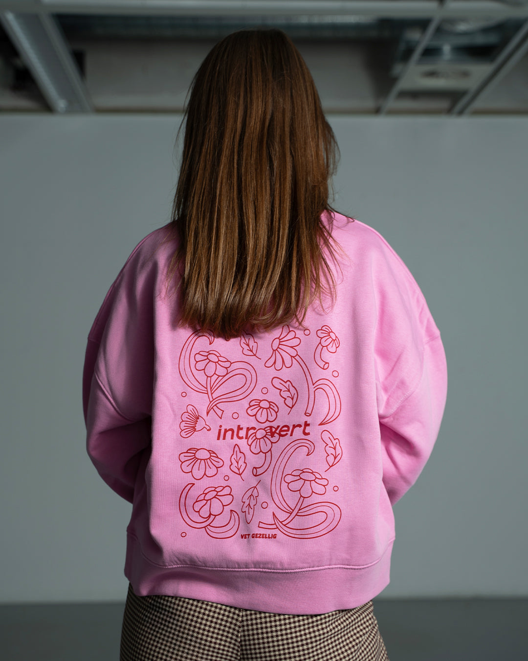 Trui Dames ‘Introvert’ - Roze 100% Biologisch Katoen (Fair Wear)
