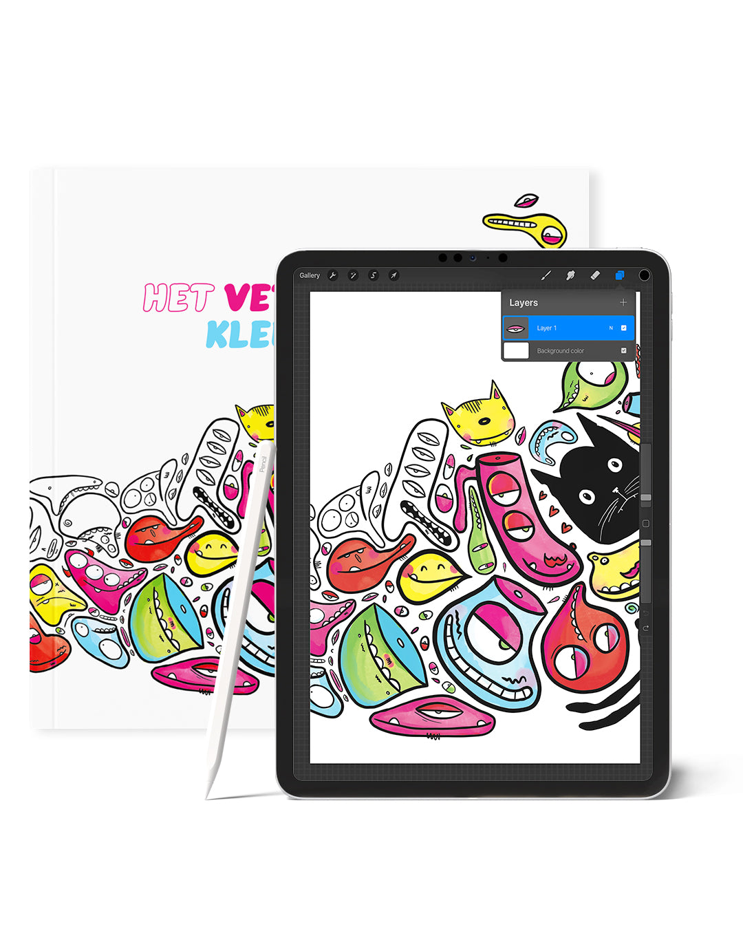 Digitale versie: Het Vet Gezellig Kleurboek voor Volwassenen