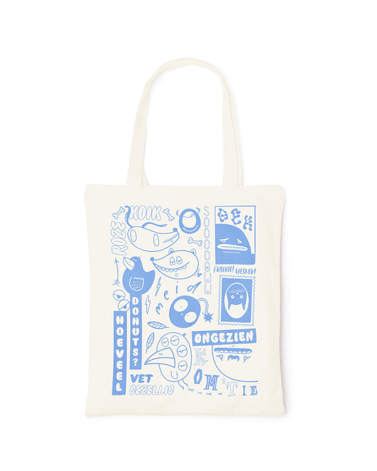 Canvas Tote Bag ‘Vet Gezellig 10 Jaar’ - Beige 80% Gerecycled katoen