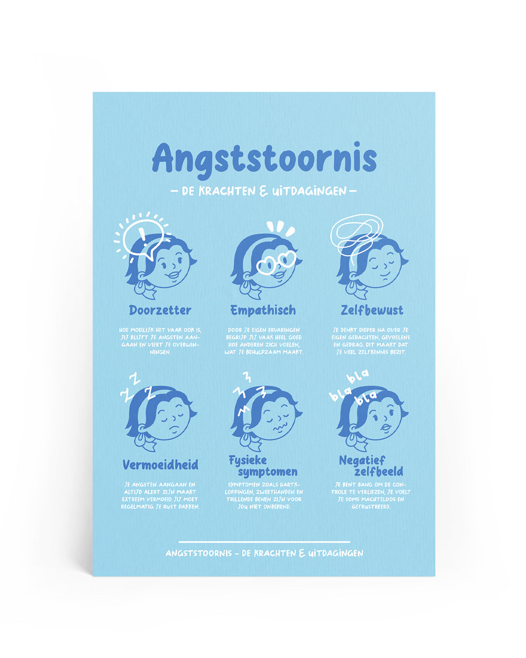 Angststoornis - A4 Print: de Krachten & Uitdagingen