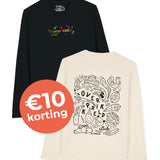 De Long Sleeve Bundel - Unisex 100% Biologisch Katoen (Fair Wear)