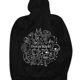Nieuw (Maat XL): Hoodie 'De Overprikkeld Club' zeefdruk