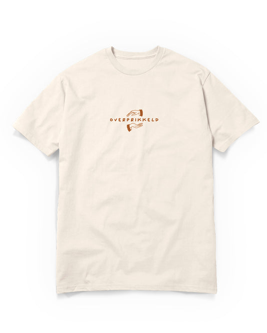 T-Shirt ‘Eerste hulp bij Overprikkeling’ Zeefdruk - Unisex 100% Biologisch Katoen (Fair Wear)