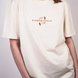 T-Shirt ‘Eerste hulp bij Overprikkeling’ Zeefdruk - Unisex 100% Biologisch Katoen (Fair Wear)