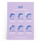 HSP (Hoogsensitiviteit) - A4 Print: de Krachten & Uitdagingen