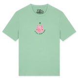 T-shirt 'Ik wil naar huis' Licht groen – Unisex 100% Biologisch Katoen (Fair Wear)