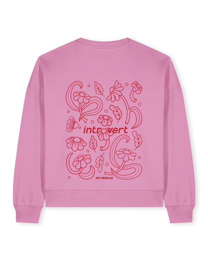 Trui Dames ‘Introvert’ - Roze 100% Biologisch Katoen (Fair Wear)