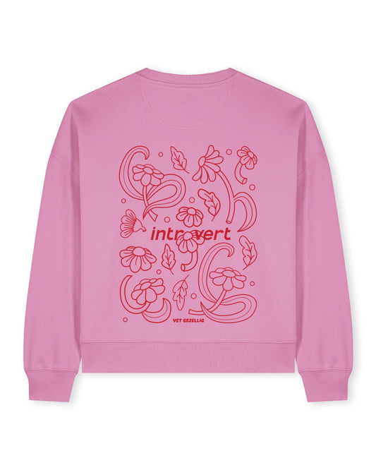 Trui Dames ‘Introvert’ - Roze 100% Biologisch Katoen (Fair Wear)