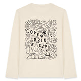 Long Sleeve ‘De Overprikkeld Club’ - Beige Unisex 100% Biologisch ongeverfd katoen (Fair Wear)