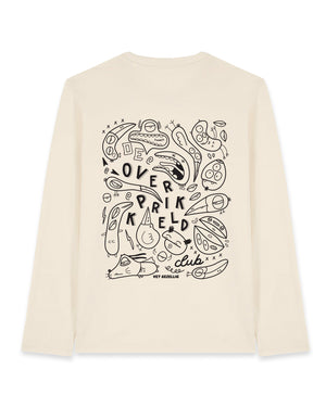 Long Sleeve ‘De Overprikkeld Club’ - Beige Unisex 100% Biologisch ongeverfd katoen (Fair Wear)