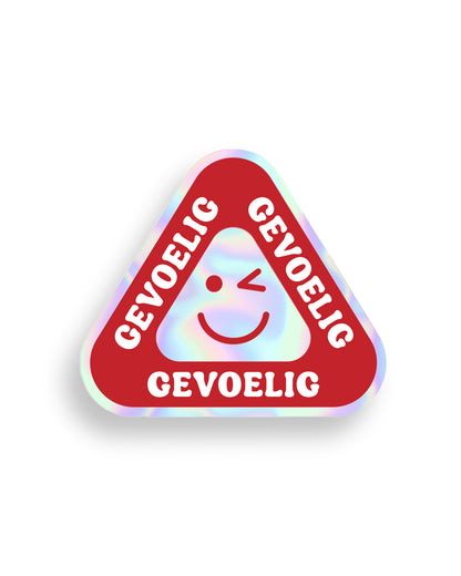 Sticker ‘Gevoelig’ - Holografisch