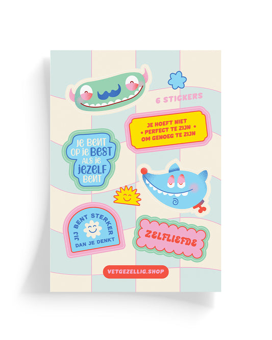 Stickervel ‘Liefde om te Plakken’ – Blauw