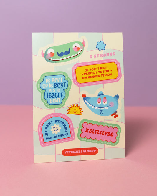 Stickervel ‘Liefde om te Plakken’ – Blauw