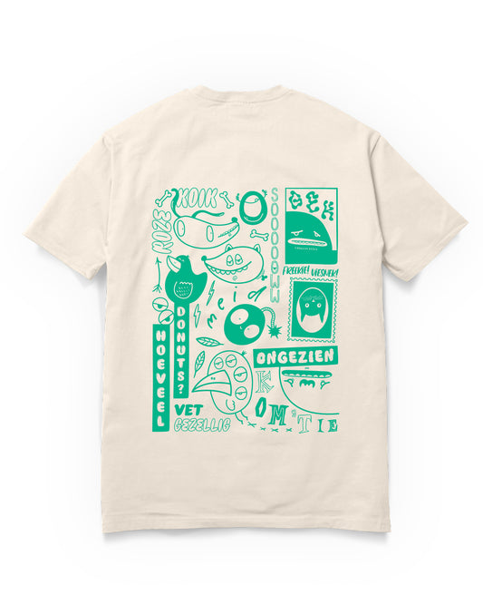 T-Shirt ‘Vet Gezellig 10 Jaar’ Zeefdruk - Regular Fit
