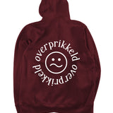 Nieuw (Maat XS): Hoodie 'Overprikkeld Smiley' zeefdruk