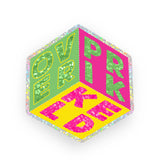 Sticker ‘Overprikkeld’ Kubus - Glitter
