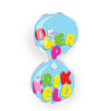 Sticker ‘Overprikkeld’ Zandloper - Holografisch