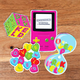 Sticker ‘Overprikkeld’ Zandloper - Holografisch