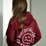 Nieuw (Maat XS): Hoodie 'Overprikkeld Smiley' zeefdruk