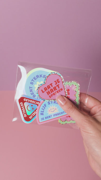 De ‘Liefdevolle’ Stickers Bundel: 5 Stickers
