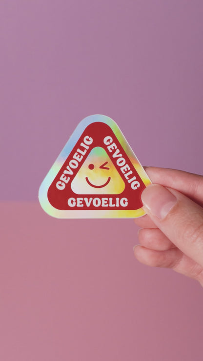 Sticker ‘Gevoelig’ - Holografisch